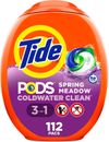 Cápsulas de jabón detergente para ropa PODS, aroma de prado de primavera, 112 unidades