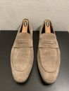 Mens Di Bianco Scarpe Spor Shoe Penny Loafers Grayish SUEDE Leather Size US 10