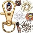 DIY Crafts (Pack of 20 Pcs, KC Gold) Alloy Swivel Lobster Claw Clasps+Snap Hook Metal Lobster Claw Clasps Swivel LanyardsTrigger Snap Hooks Strapfor Keychain Key Rings Bags and Jewelry Findings