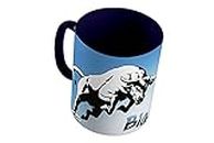 Raavi colors Stock Exchange| Big Bull Printed|Navy Blue| Ceramic | 325 ml Coffee Mug.(RC14)