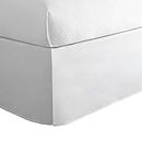 Today’s Home Microfiber Bed Skirt Dust Ruffle Classic Tailored Styling 14" Drop Queen, White