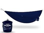 Kammok: Roo Double Hammock | Strong & 100% Recycled Water Resistant Ripstop Fabric | Comfortable, Packable, Lightweight (Adventure Grade, Midnight Blue