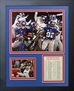 Legends Never Die New York Giants 2007 Super Bowl NFL Champions Collectible | Framed Photo Collage Wall Art Decor - 12"x15" (11760U)