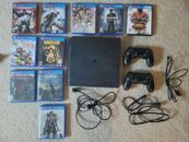 Sony PlayStation 4 Slim 500GB Gaming Console w/ 2 Controllers And Games Bundle
