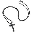 Religious Lord Jesus Crusifix Cross Sterling Black Stainless Steel Locket Pendant Necklace Chain For Men And Women Christmas Gift For Girls_ Chain_5