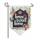 Oarencol Home Sweet Home Flower Spring Garden Flag Summer Floral Double Side Home Yard Decor Banner Outdoor 31,8 x 45,7 cm, Polyester, Multi, 28 x 40 inch