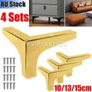 4PCS Furniture Legs Black Chrome Metal 10/13/15mm Cabinet Couch Sofa Lounge AUS