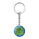 Ark Survival Evolved Long Key Chains Game Ark Logo Sign Dinosaurier Glass Dome Metal Keychains Women Men Souvenir Jewelry, silber, 1X