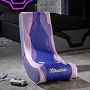 X-Rocker Kids Gaming Chair Foldable Video Rocker Floor Rocker for Kids and Juniors, Low Folding Rocking Seat, Rocking Chair for Gaming, Console Gaming Chair for Kids - Lava Edition - Pink