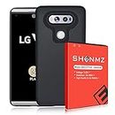 SHENMZ LG V20 Battery,6800mAh (More Than 2X Extra Battery Power) Replacement LG V20 Extended Battery BL-44E1F with Black TPU Case for LG H910 H918 VS995 LS997 Phone | LG V20 Battery Case