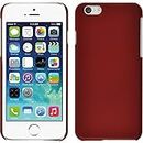 PhoneNatic Case kompatibel mit Apple iPhone 6s / 6 - Hülle rot gummiert Hard-case + 2 Schutzfolien