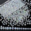 Tetutor Crystal Beads, 800 Pcs Glass Crystal Beads Bulk, Clear Crystal Beads for Jewelry Making, AB Color Rondelle Faceted Beads Suncatcher Beads for DIY Craft Jewelry Bracelet Making