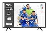 TCL 32S5209 Smart TV 32’’ HD Con Android TV , HDR & Micro Dimming, Nero, Dolby Audio, Google Assistente, Slim Design