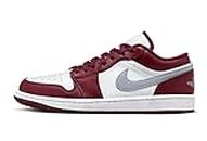 Nike Air Jordan 1 Low Men's Shoes, Cherrywood Red/Cement Grey, 13 US
