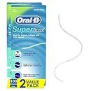 Oral B Super Dental Floss Pre-Cut Strands, Ideal for Braces, Bridges, and Wide Spaces, 50 Count (Pack of 2)