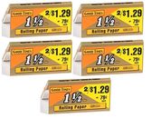 5x Good Times 1 1/2" 1.50 Rolling Papers 5 PKS GREAT DEAL! 24 Lvs/Pk USA Shipped