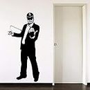 PiWine Adesivo da parete silhouette personaggio per ragazzi e adolescenti carini decorazione della stanza adesivo da parete in vinyl 42X90 cm