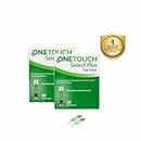 OneTouch Select Plus Test Strips | 2 Packs of 50 Strips each (total 100 Strips) | Blood Sugar Test Machine Testing Strips | Global Iconic Brand | For use with OneTouch Select Plus Simple Glucometer
