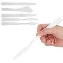 URBAN BOX 6Pcs Plastic Palette Knife Set Painting Mixing Tools for Watercolors Carving Oil Painting Artist DIY Craft (White)