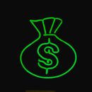Money Bag Cash 20"x16" Neon Sign Lamp Shop Store Business With Dimmer