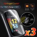 x3pcs Fitbit Charge 6 5 4 3 Screen Protector Full Coverage Hydrogel HD Film Au