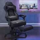 Gaming Chair Computer Racing Swivel Seat Office Chair w/ Lumbar Support Footrest
