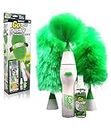 Lifeberg Creative Hand-Held, Sward Go Dust Electric Feather Spin Home Duster, Green. Electronic Motorised Cleaning Brush Set for Home, Office, Car (Multicolour)