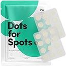 Dots for Spots Pimple Patches for Face - Pack of 24 Hydrocolloid Acne Patch - Invisible Zit Stickers Treatment for Face and Body - Mighty, Fast-Acting, Vegan & Cruelty Free Korean Skin Care