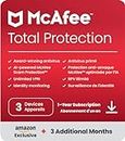McAfee Total Protection 2024 Ready | 3 Devices | 15 Month Subscription | Cybersecurity software includes Antivirus, Secure VPN, Password Manager, Dark Web Monitoring | Amazon Exclusive | Online Code