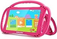 TOPELOTEK Kids Tablet 7 inch Toddler Tablet for Kids WiFi Android 10.0 32GB Kids Tablets Kids Learning Educational APP Pre-Installed YouTube Netflix Parental Control Kid-Proof Case with Lanyard (Red)
