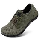 Men's Wide Walking Shoes Lightweight Wide Width Sneakers Casual Dress Shoes for Flat Feet Swollen Feet Green 10.5 W US