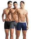 Jockey 8009 Men's Super Combed Cotton Rib Solid Boxer Brief with Ultrasoft Waistband (Pack of 3)_Multi Colour_XL