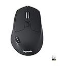 Logitech M720 Triathlon Multi-Device Wireless Mouse, Bluetooth, USB Unifying Receiver, 1000 DPI, 6 Programmable Buttons, 2-Year Battery, Compatible with Laptop, PC, Mac, iPadOS