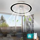TCFUNDY LED Ceiling Fan with Light Remote &APP Control Bedroom Ceiling Fan Light
