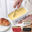 Ceramic Vintage Home Butter Dish Cream Kitchenware Lid Butter Storage Keeper UK