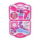 FOREMOST Make-up Beauty Set with Hair Dresser & Accessories Toy for Girls, ABS , Pink
