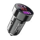 wooshop Chargeur Allume Cigare USB Rapide, QC 3.0 Prise Allume Cigare 36W / 5A Métal Adaptateur Chargeur Voiture Alumencigare USB Car Charger pour iPhone Samsung Redmi Note Oneplus Smartphone…