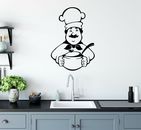 Pegatinas de arte de pared cocina chef extraíbles calcomanías para el hogar decoraciones de cocina M