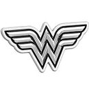 Fan Emblems Wonder Woman Logo 3D Car Emblem Black/Chrome, DC Comics Automotive Sticker Decal Badge Flexes to Fully Adhere to Cars, Trucks, Motorcycles, Laptops, Windows, Almost Anything