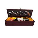 Msa Jewels - Exclusive Bar Tool Set, Bar Accessories Wine Set, Bar Opener Set with Box, Bar Tools Set - Black Leatherette Presentation Box | Corporate Gifts | Gift For Men