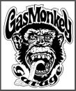 Gas Monkey Garage Kopf Motorrad Aufkleber Sticker Tuning Grösse ca 250 X 200 mm 