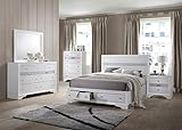Kings Brand Furniture - 6-Piece Watson King Size Bedroom Set. Bed, Dresser, Mirror, Chest & 2 Night Stands