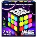 Kids Fingers Cube Games Toys, 5 Electronic Fun Brain & Memory Games, Simon Handheld Game with Lights and Sounds, Cool Toys Gifts for Ages 6-12+ Year Old Boys & Girls
