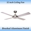 Fias Genesis 4 Blade 52 inch Ceiling Fan in Brushed Aluminium