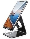 Lamicall Phone Stand, Phone Dock - Universal Stand, Cradle, Holder, Dock Compatible with iPhone 15 14 Pro Max Plus, 13 12 Pro Max Mini, 11 Pro Xs XR X 8 7 6s, HUAWEI, Samsung S23, Smartphones - Black