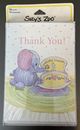 Little Suzy's Zoo Baby Shower Or Gift Thank You Pack of Ten with Envelopes