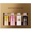 women'secret Body Mist Glitter, set regalo Body Spray per il corpo da donna, 4 x 50 ml