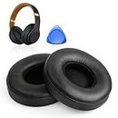 Replacement Earpads, Earpads Cushions Replacement for Beats Solo 2 & Solo 3 Wireless On-Ear Headphones, Ear Pads with Soft Protein PU Leather | Memory Foam(1 Pair-Black)