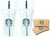 Starbucks Set di 2 bicchieri riutilizzabili Venti da 709,8 ml con maniche