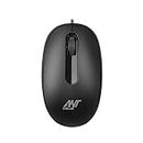 Ant Value OM120 Wired Optical Mouse, 1000 DPI, 3ft Cable, Easy and Accurate Scroll Button, Optical Sensor Computer Mouse, Left and Right-Hand Use for Laptop, PC, Mac Notebook and Linux-Matte Black